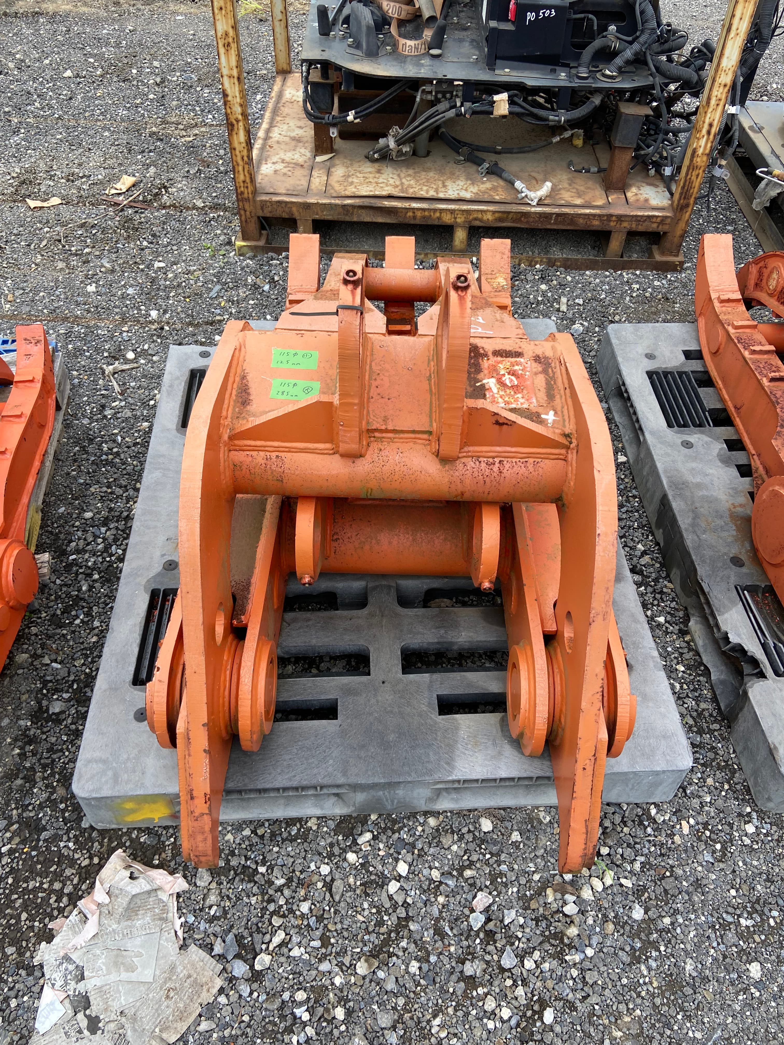 Fork scissors, used buckets & fork attachments